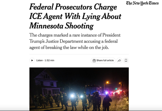A screenshot of a New York Times article with the headline, 